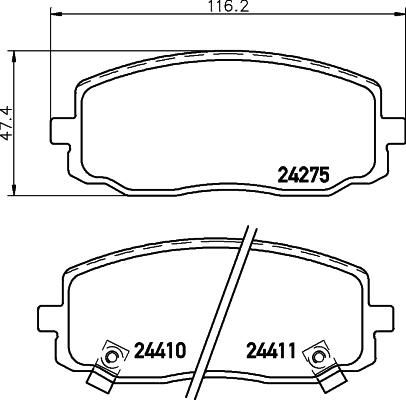 HELLA PAGID 8DB 355 006-571 - Set placute frana,frana disc parts5.com