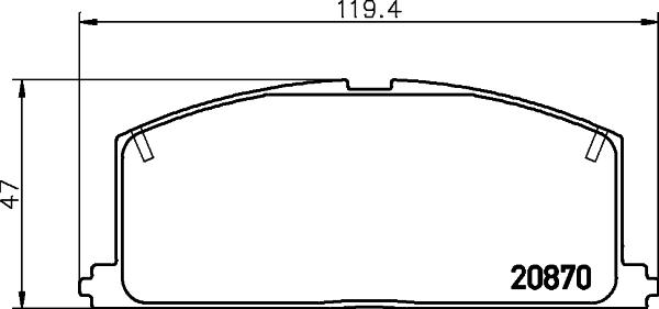 HELLA PAGID 8DB 355 006-091 - Zestaw klocków hamulcowych, hamulce tarczowe parts5.com