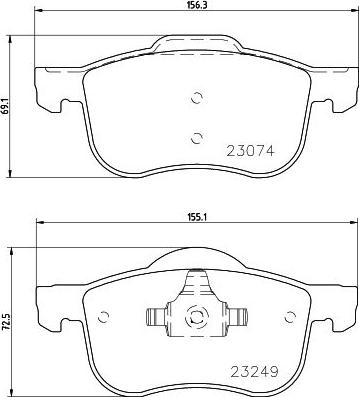 HELLA PAGID 8DB 355 006-851 - Set placute frana,frana disc parts5.com