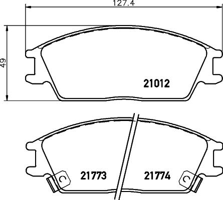 HELLA PAGID 8DB 355 006-271 - Bremsbelagsatz, Scheibenbremse parts5.com