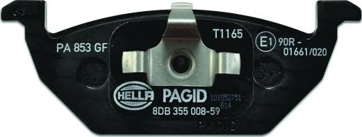 HELLA PAGID 8DB 355 008-591 - Komplet pločica, disk-kočnica parts5.com