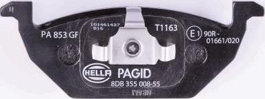 HELLA PAGID 8DB 355 008-551 - Fékbetétkészlet, tárcsafék parts5.com