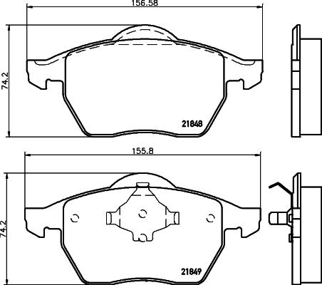 HELLA PAGID 8DB 355 008-001 - Set placute frana,frana disc parts5.com