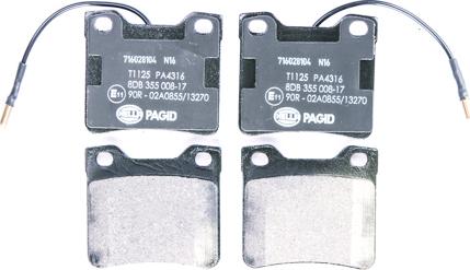 HELLA PAGID 8DB 355 008-171 - Brake Pad Set, disc brake parts5.com