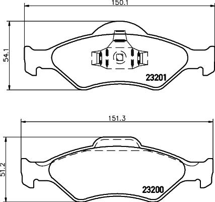 HELLA PAGID 8DB 355 008-891 - Set placute frana,frana disc parts5.com