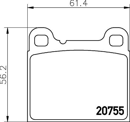 HELLA PAGID 8DB 355 008-801 - Komplet kočnih obloga, disk kočnica parts5.com