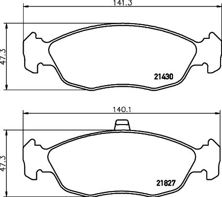 HELLA PAGID 8DB 355 008-291 - Fren balata seti, diskli fren parts5.com