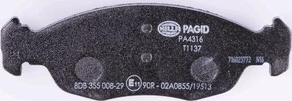 HELLA PAGID 8DB 355 008-291 - Piduriklotsi komplekt,ketaspidur parts5.com