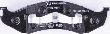 HELLA PAGID 8DB 355 008-231 - Set placute frana,frana disc parts5.com