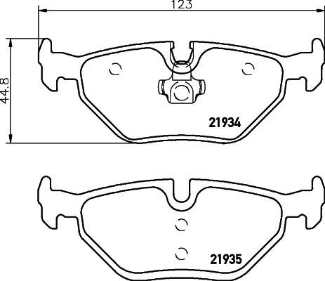 HELLA PAGID 8DB 355 008-761 - Brake Pad Set, disc brake parts5.com