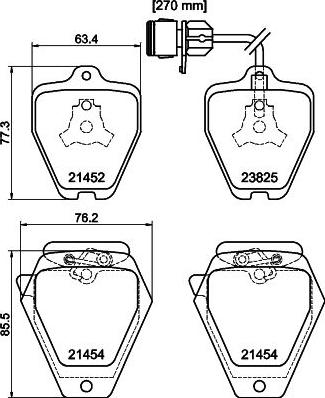 HELLA PAGID 8DB 355 008-781 - Σετ τακάκια, δισκόφρενα parts5.com