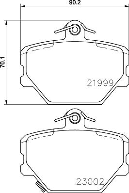 HELLA PAGID 8DB 355 008-721 - Set placute frana,frana disc parts5.com