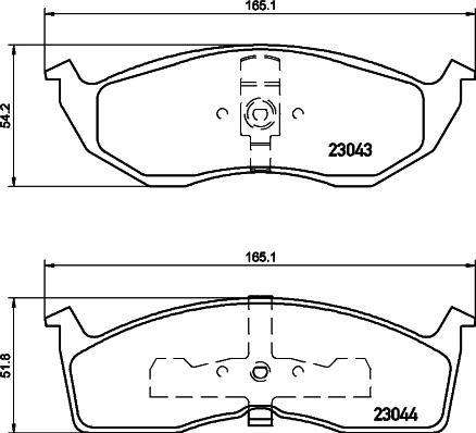 HELLA PAGID 8DB 355 007-941 - Set placute frana,frana disc parts5.com