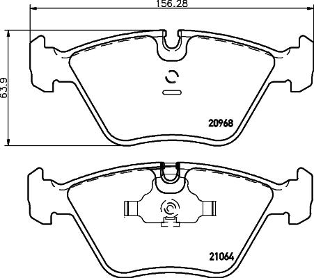 HELLA PAGID 8DB 355 007-411 - Juego de pastillas de freno parts5.com