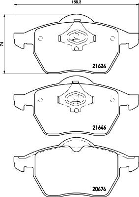 HELLA PAGID 8DB 355 007-881 - Σετ τακάκια, δισκόφρενα parts5.com