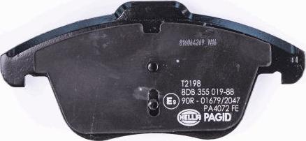 HELLA PAGID 8DB 355 019-881 - Set placute frana,frana disc parts5.com