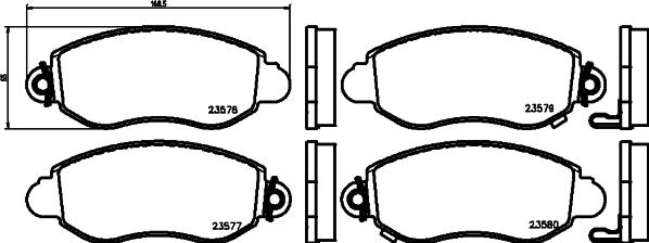 HELLA PAGID 8DB 355 019-361 - Set placute frana,frana disc parts5.com