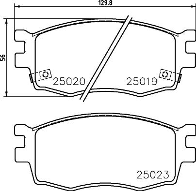 HELLA PAGID 8DB 355 014-921 - Set placute frana,frana disc parts5.com