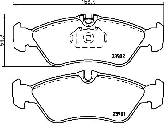 HELLA PAGID 8DB 355 014-401 - Set placute frana,frana disc parts5.com