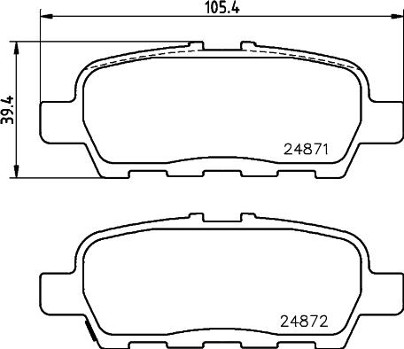 HELLA PAGID 8DB 355 014-561 - Bremsbelagsatz, Scheibenbremse parts5.com