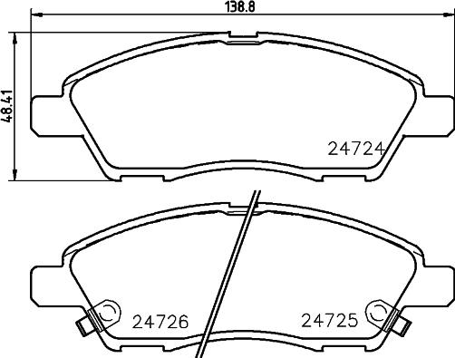 HELLA PAGID 8DB 355 014-071 - Set placute frana,frana disc parts5.com