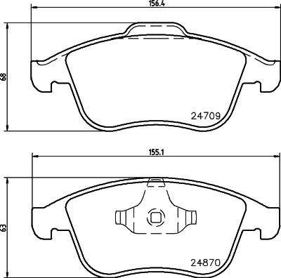 HELLA PAGID 8DB 355 014-801 - Sada brzdových destiček, kotoučová brzda parts5.com