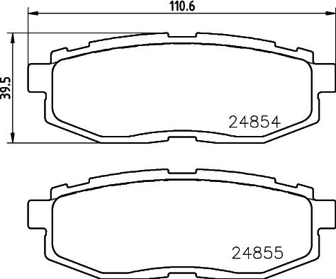 HELLA PAGID 8DB 355 014-341 - Komplet kočnih obloga, disk kočnica parts5.com