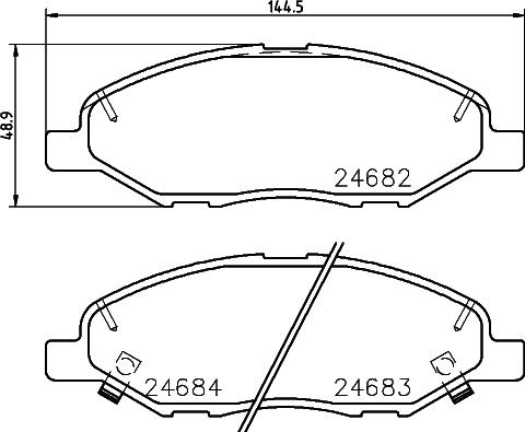 HELLA PAGID 8DB 355 014-371 - Set placute frana,frana disc parts5.com