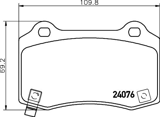 HELLA PAGID 8DB 355 014-211 - Bremsbelagsatz, Scheibenbremse parts5.com