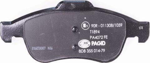 HELLA PAGID 8DB 355 014-791 - Brake Pad Set, disc brake parts5.com