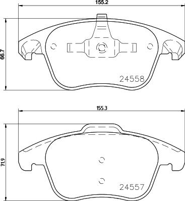 HELLA PAGID 8DB 355 015-561 - Set placute frana,frana disc parts5.com