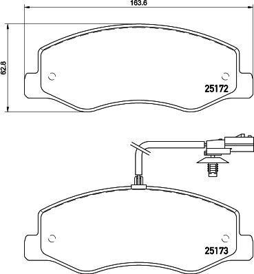 HELLA PAGID 8DB 355 015-311 - Set placute frana,frana disc parts5.com