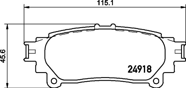 HELLA PAGID 8DB 355 015-371 - Juego de pastillas de freno parts5.com