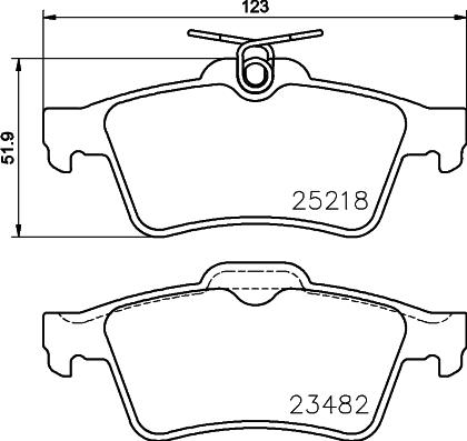 HELLA PAGID 8DB 355 015-741 - Set placute frana,frana disc parts5.com