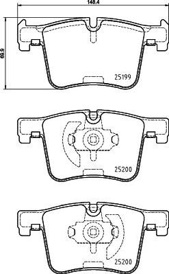 HELLA PAGID 8DB 355 015-781 - Set placute frana,frana disc parts5.com