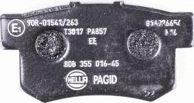 HELLA PAGID 8DB 355 016-451 - Σετ τακάκια, δισκόφρενα parts5.com