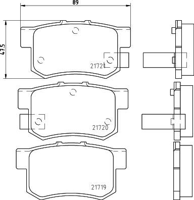 HELLA PAGID 8DB 355 016-451 - Bremsbelagsatz, Scheibenbremse parts5.com