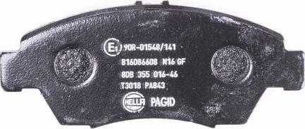 HELLA PAGID 8DB 355 016-461 - Σετ τακάκια, δισκόφρενα parts5.com