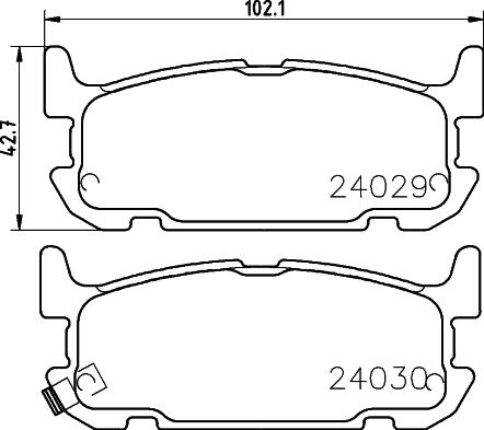 HELLA PAGID 8DB 355 010-931 - Set placute frana,frana disc parts5.com