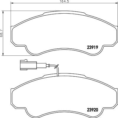 HELLA PAGID 8DB 355 010-401 - Komplet pločica, disk-kočnica parts5.com