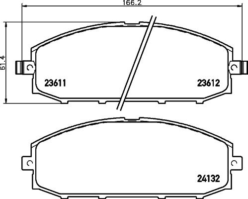 HELLA PAGID 8DB 355 010-511 - Set placute frana,frana disc parts5.com