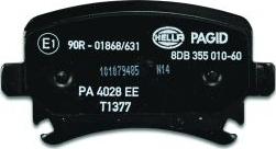 HELLA PAGID 8DB 355 010-601 - Bremsbelagsatz, Scheibenbremse parts5.com