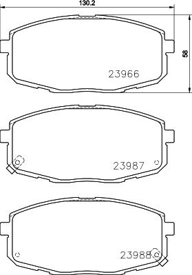 HELLA PAGID 8DB 355 010-611 - Komplet zavornih oblog, ploscne (kolutne) zavore parts5.com