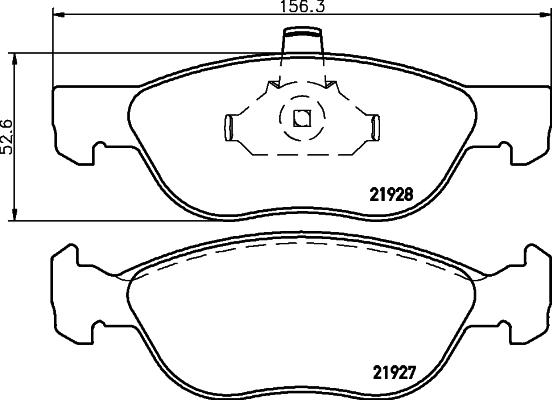 HELLA PAGID 8DB 355 010-181 - Brake Pad Set, disc brake parts5.com