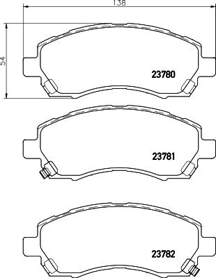 HELLA PAGID 8DB 355 010-121 - Fren balata seti, diskli fren parts5.com