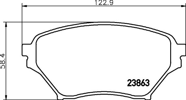 HELLA PAGID 8DB 355 010-261 - Set placute frana,frana disc parts5.com