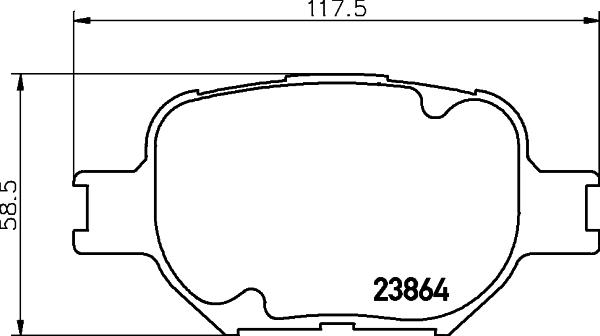 HELLA PAGID 8DB 355 010-201 - Set placute frana,frana disc parts5.com