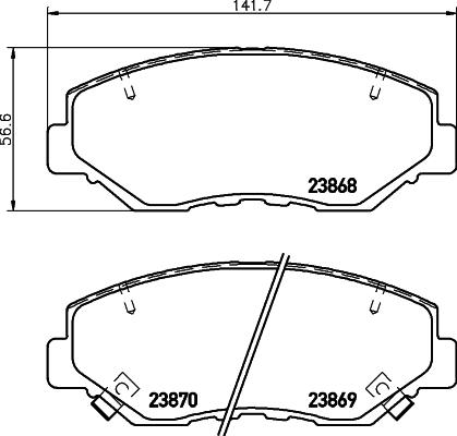 HELLA PAGID 8DB 355 010-231 - Fren balata seti, diskli fren parts5.com