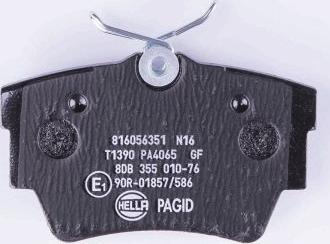 HELLA PAGID 8DB 355 010-761 - Komplet pločica, disk-kočnica parts5.com