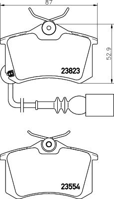 HELLA PAGID 8DB 355 010-781 - Fren balata seti, diskli fren parts5.com